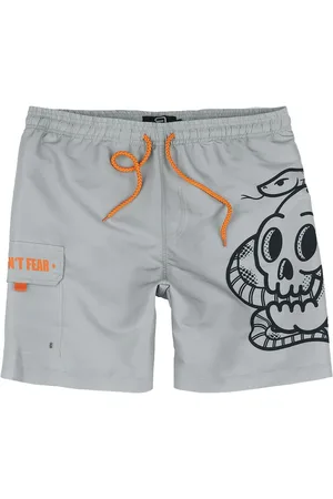 RED by EMP Plavecké šortky z Swim Shorts With Oldschool Skull