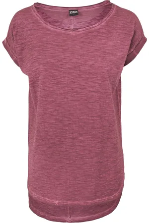 Urban classics Tričko z Ladies Long Back Shaped Spray Dye Tee