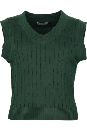 Banned Retro Top Rockabilly z Olive Waistcoat