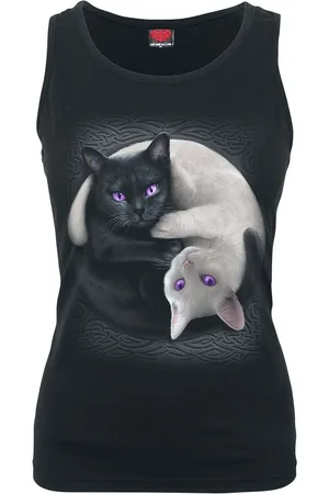 Spiral Top z Yin Yang Cats