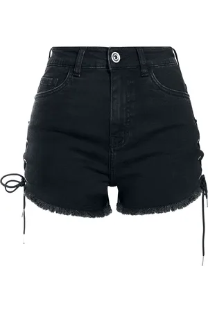 Urban classics Kraťasy z Ladies Highwaist Denim Lace Up Short
