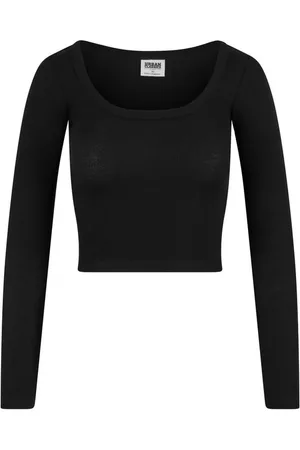 Urban classics Tričko s dlouhým rukávem z Vroubkovaný top z organického materiálu