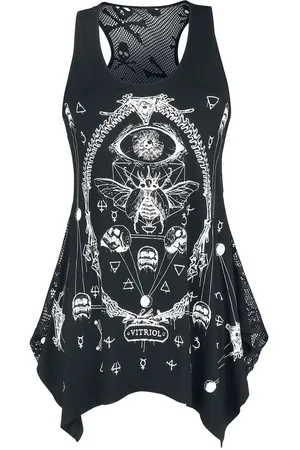 Jawbreaker Top Gotika z Vitriol Skull Mesh