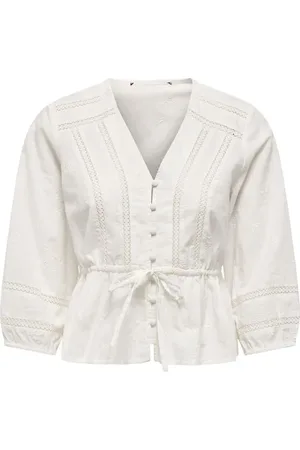 ONLY Halenka z ONLMICHELLE LS LACE V-NECK TOP WVN