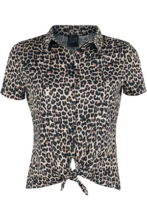 Pussy Deluxe Halenka Rockabilly z Krátka blúzka Leo