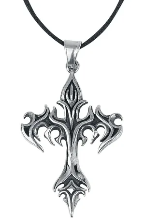 etNox hard and heavy Náhrdelník Gotika z - Flammen-Kreuz Unisex