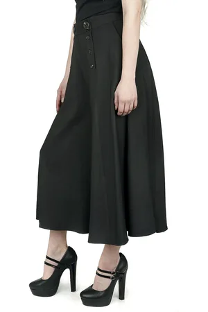 Hell Bunny Plátěné kalhoty Rockabilly z Culotte kalhoty Murphy