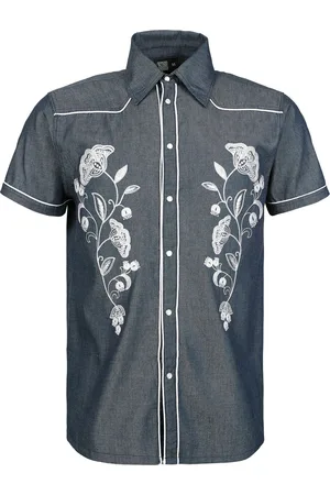 King kerosin Košile s krátkým rukávem Rockabilly z Western Shirt