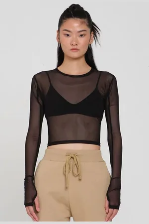 Rockupy Tričko s dlouhým rukávem z Cropped top s dlouhými rukávy One with the Earth ¨Alaula