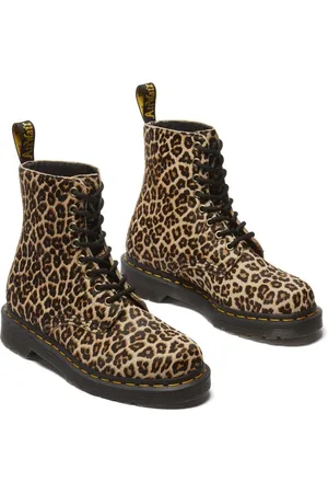 Dr. Martens Boty z 1460 Pascal Light Tan Mini Leopard Spot Hair On