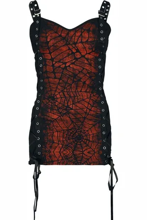 Gothicana Top Gotika z Top s potiskem s pavučinou