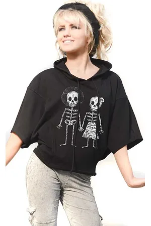 Outer Vision Mikina s kapucí Gotika z Dámská mikina Skeleton Lovers