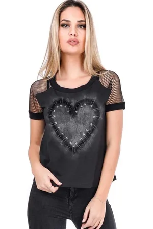 Outer Vision Tričko z Safety Pin Heart