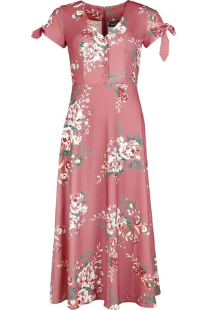 Voodoo Vixen Dlouhé šaty z Floral Tie Aleeve Midi Dress