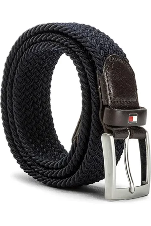 Tommy Hilfiger Pánský pásek New Adan Belt 3.5 AM0AM02801 85 Tmavomodrá