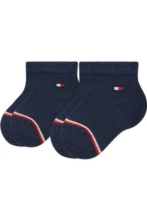 Tommy Hilfiger Sada 2 párů dětských vysokých ponožek 701220516 Tmavomodrá