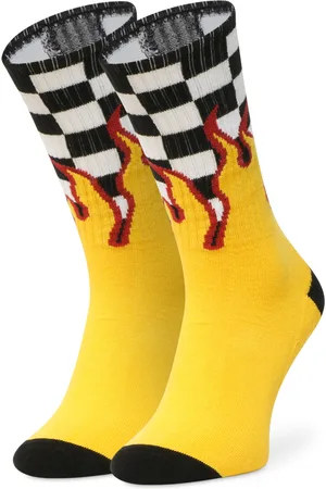 Vans Pánské klasické ponožky Flame Check Crew VN0A4TQHZIA1