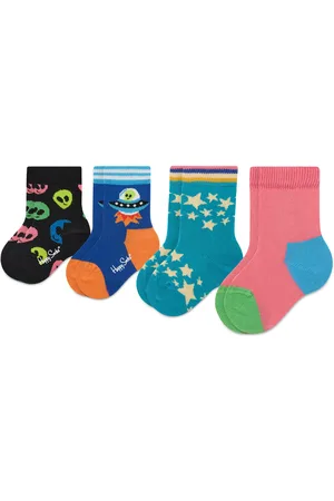 Happy Socks Sada 4 párů dětských vysokých ponožek XKSPC09-0200