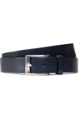 Tommy Hilfiger Pánský pásek New Aly Belt AM0AM08363 Tmavomodrá
