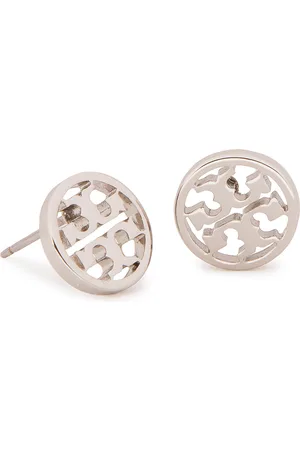 Tory Burch Naušnice Logo Circle Stud Earring 11165518 Stříbrná