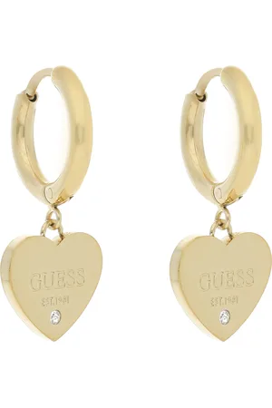 Guess Naušnice Huggie Me JUBE03 145JW Žluté zlacení