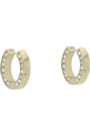 Guess Naušnice Circle Lights JUBE03 160JW Žluté zlacení