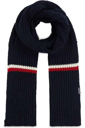 Tommy Hilfiger Šál Monotype Chunky Knit Scarf AM0AM11507 Tmavomodrá