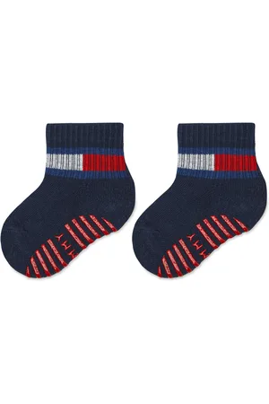 Tommy Hilfiger Sada 2 párů dětských vysokých ponožek 701226500 Tmavomodrá
