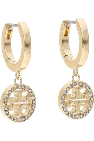 Tory Burch Naušnice Miller Pave Hoop Earring 87041 Zlatá