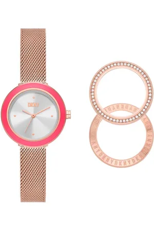 DKNY Hodinky Sasha NY6654SET Růžové zlacení