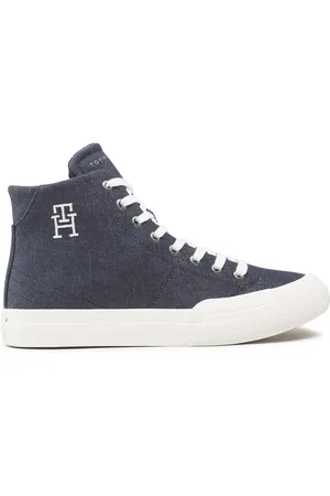 Tommy Hilfiger Sneakersy Th Hi Vulc Premium FM0FM04542 Tmavomodrá