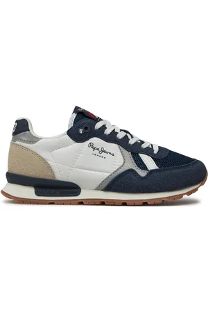 Pepe Jeans Sneakersy Brit Young B PBS40003 Tmavomodrá