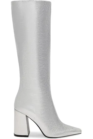 Nine West Kozačky SAMAA SJ1453-2 Stříbrná