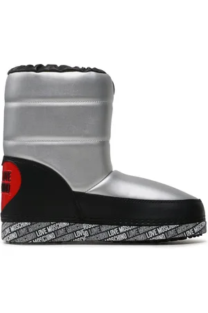 Moschino Sněhule JA24142G1HIT590A Stříbrná