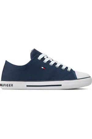 Tommy Hilfiger Plátěnky Low Cut Lace-Up Sneaker T3X4-32207-0890 S Tmavomodrá