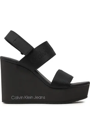 Calvin Klein Sandály Wedge Sandal Webbing In Mtl YW0YW01479