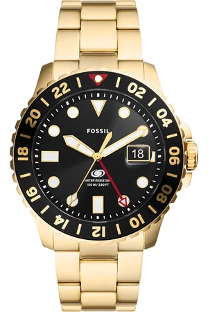 Fossil Hodinky Blue FS5990 Zlatá
