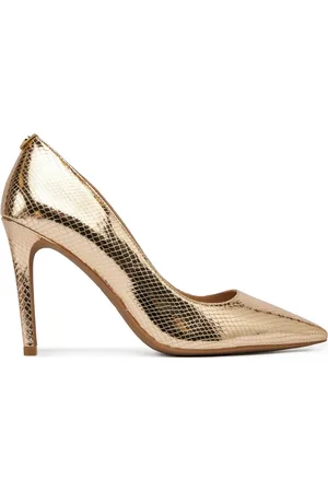 Michael Kors Lodičky Alina Flex High Pump 40R4HNHP1M Zlatá