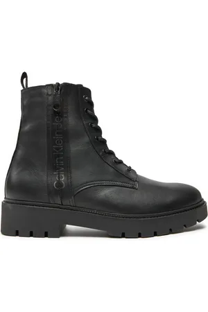 Calvin Klein Kozačky Combat Mid Laceup Boot W Zip YM0YM00262