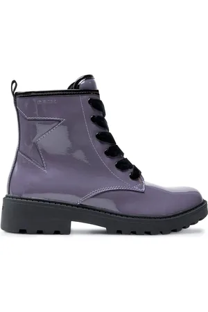 Geox Kozačky Jr Casey J9420G 000HH C8016 S Fialová