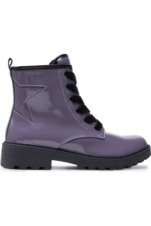 Geox Kozačky Jr Casey J9420G 000HH C8016 M Fialová