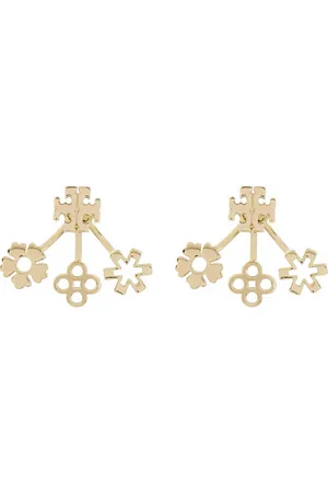 Tory Burch Naušnice Kira Clover Front-Back Earring 160178 Zlatá