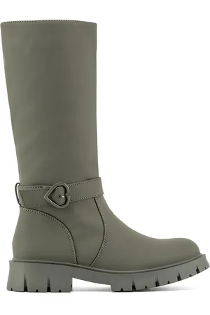 DeeZee Kozačky ve vojenském stylu CS5907-18 Khaki