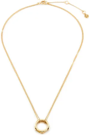 Tory Burch Náhrdelník Miller Stud Circle Pendant 160172 Zlatá