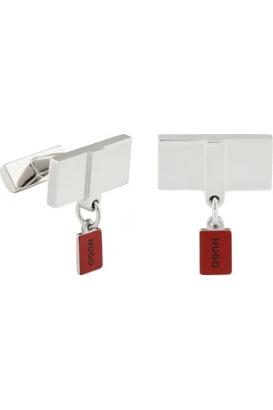 HUGO BOSS Manžetové knoflíčky E-tag-Cuf 50523082 Stříbrná