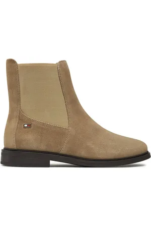 Tommy Hilfiger Kotníková obuv s elastickým prvkem Flag Suede Low Chelsea FW0FW08176
