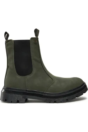 Wrangler Kotníková obuv s elastickým prvkem Hadley 20243063.52A Zelená