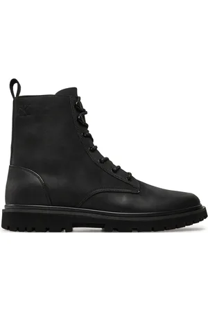 Calvin Klein Kozačky Eva Boot Mid Laceup Rebellious YM0YM01071