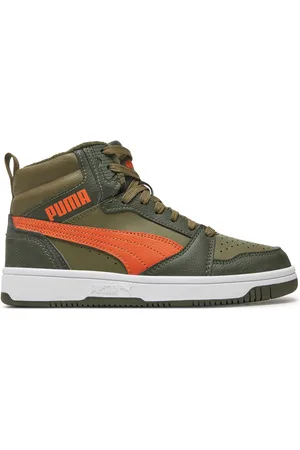 PUMA Sneakersy Rebound V6 Mid Wtr Jr 394685 05 Khaki