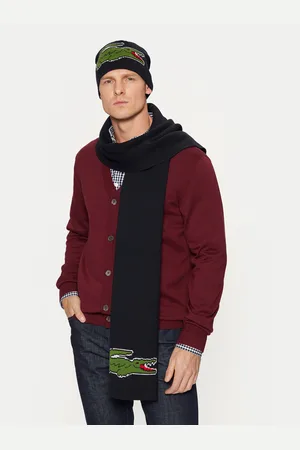 Lacoste Sada čepice a šál RB1515-00 Tmavomodrá